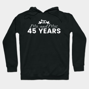 45th Wedding Anniversary Couples Gift Hoodie